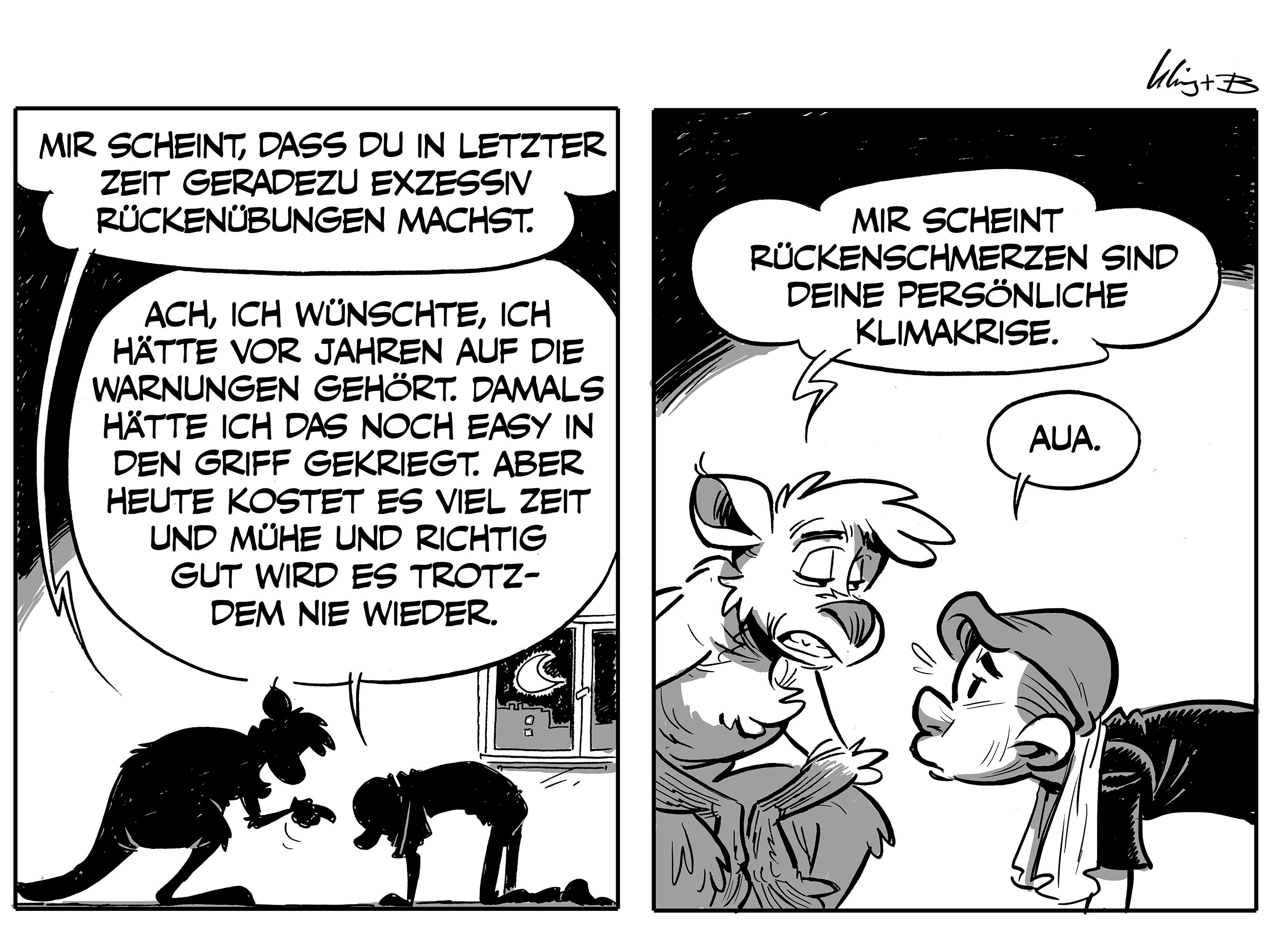Zeichnung aus den Känguru-Comics / © Bernd Kissel